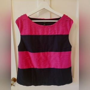 Anne Taylor Blouse Pink/Black size LP
